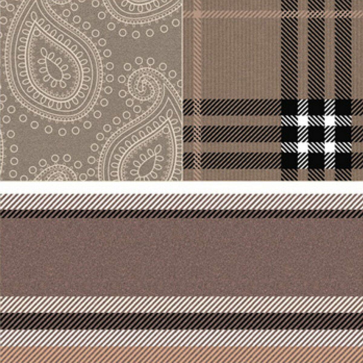 (край) Cenefa Paisley Marron