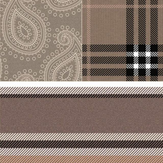 (край) Cenefa Paisley Marron