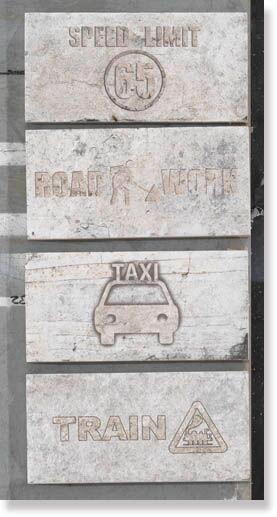 NY Road Signs Mix Green Village