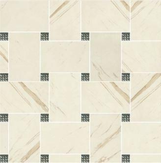 2405100  Mosaico Intrec. Bianco Swarov. Bianco Lap.