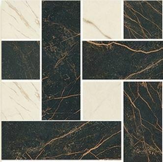 2404510  Mosaico Chest.Nero-Bianco Nat/Lap