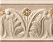 G30055 Tortora Listello Floreale Painted