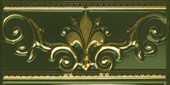 Cenefa Noblesse Verde Gold