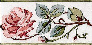 ADMO3025 Cenefa Rosas Pb Carmin C/c B