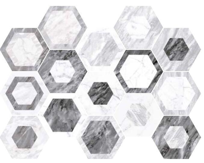 23771 Bardiglio Hexagon Geo