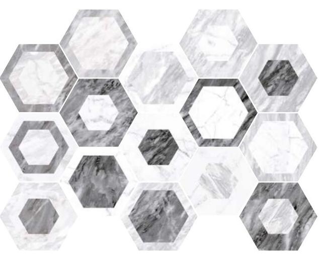 23771 Bardiglio Hexagon Geo