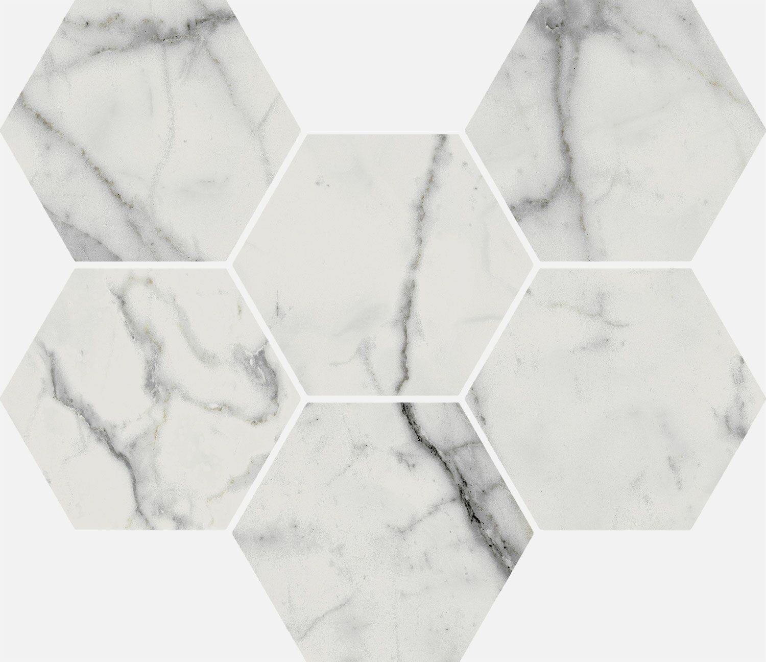 620110000046 Statuario Hexagon