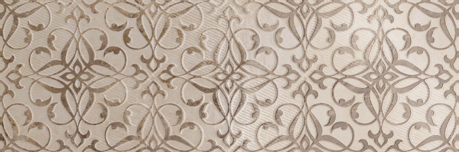 Floral Beige Rlv Rect