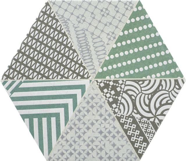 Hexa Mix-2 Gris Verde