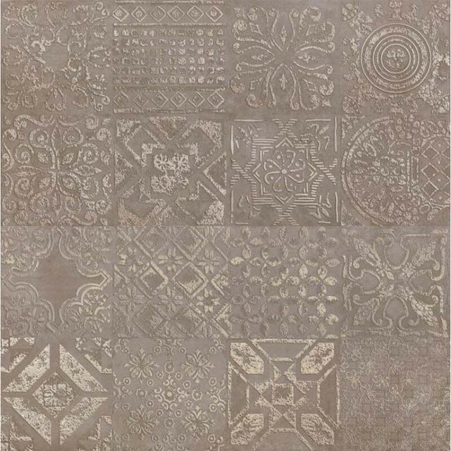 PATLAPBRO60 Dec Patchwork Brown Lapp 60x60