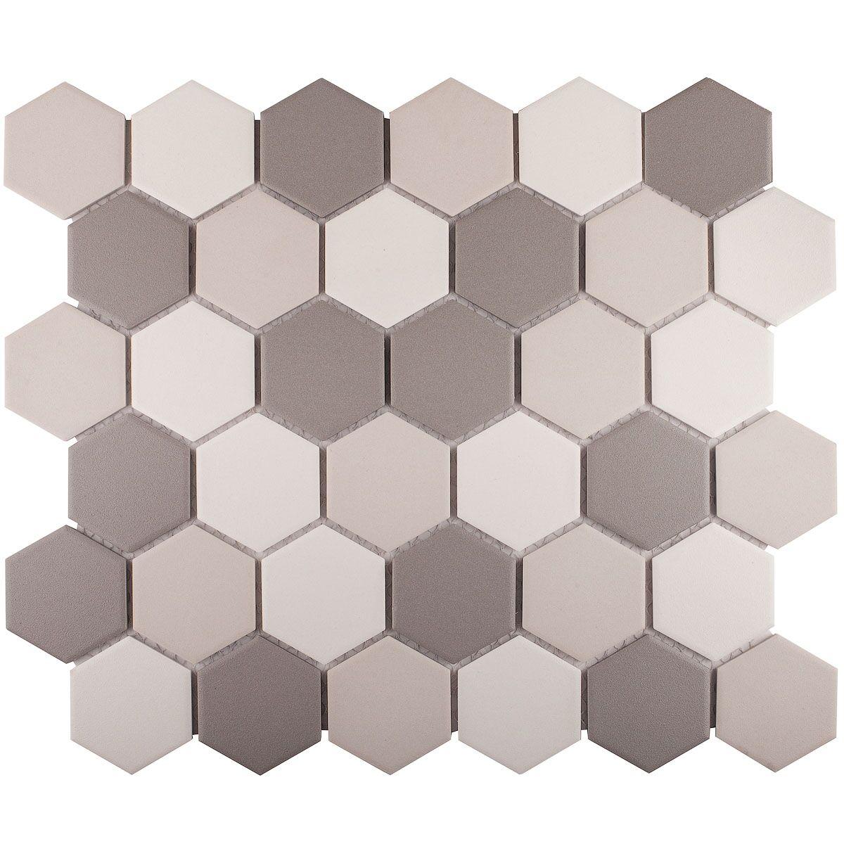 Hexagon small Grey Mix Antislip. (JMT55221)