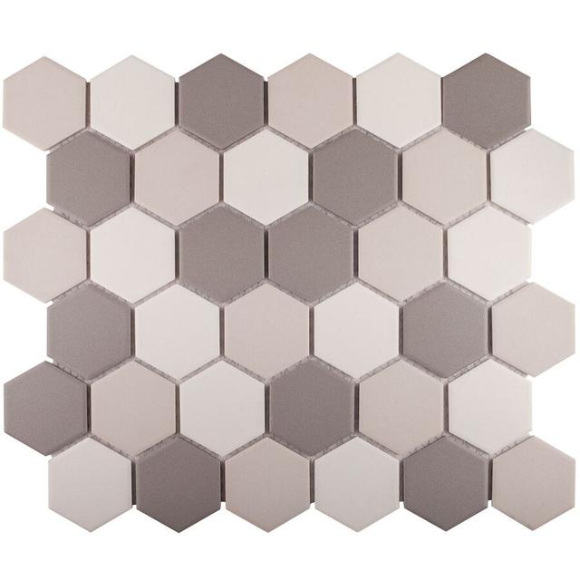 Hexagon small Grey Mix Antislip. (JMT55221)