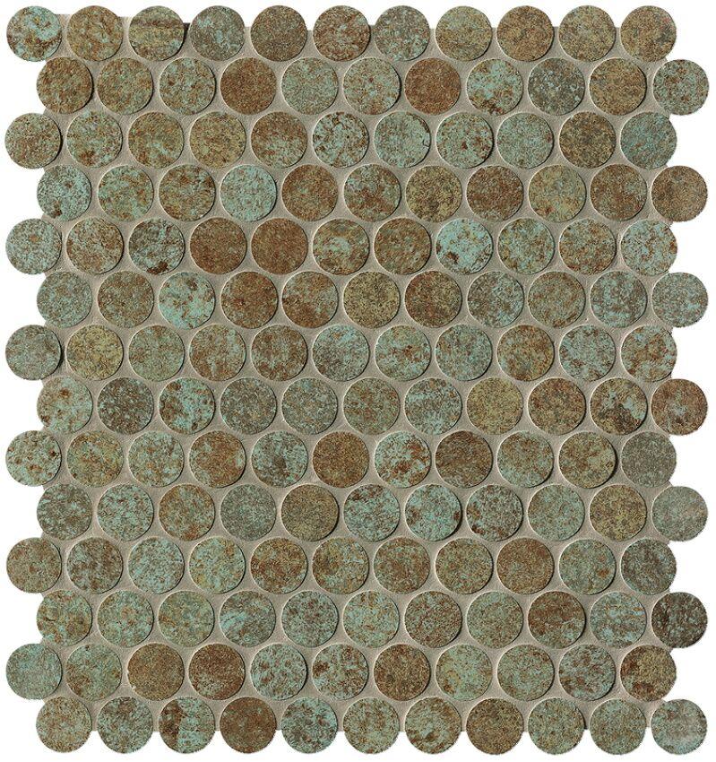 Sheer Deco Rust Round Mosaico fPDJ