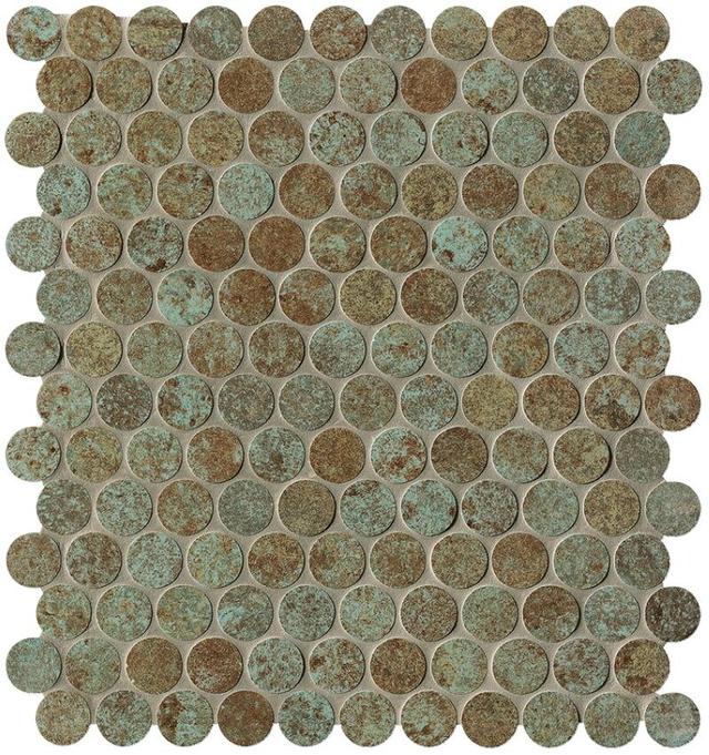 Sheer Deco Rust Round Mosaico fPDJ