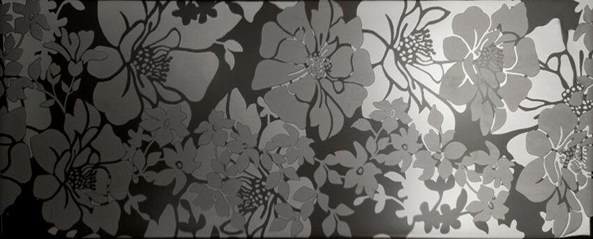 Lustri DEC Flower Nero Lucido 20х50