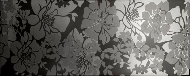 Lustri DEC Flower Nero Lucido 20х50