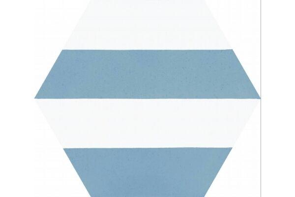 Hex. Porto Capri Blue 22x25