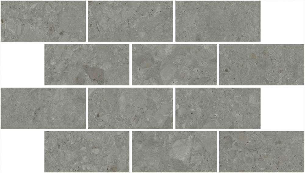 Чеппо ди Гре мозаичный серый тёмный матовый обрезной DD606120\MM 34,5х20